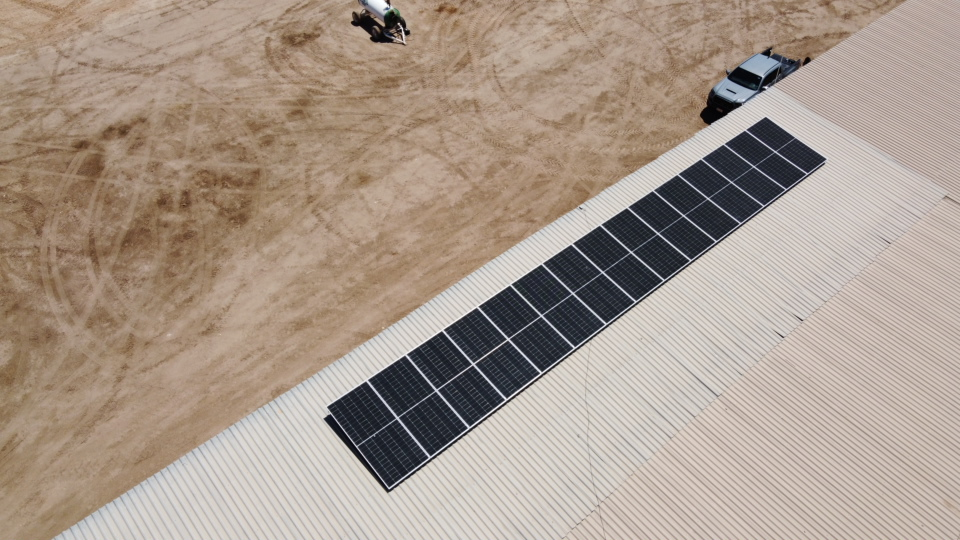 Instalación agrícola sobre nave